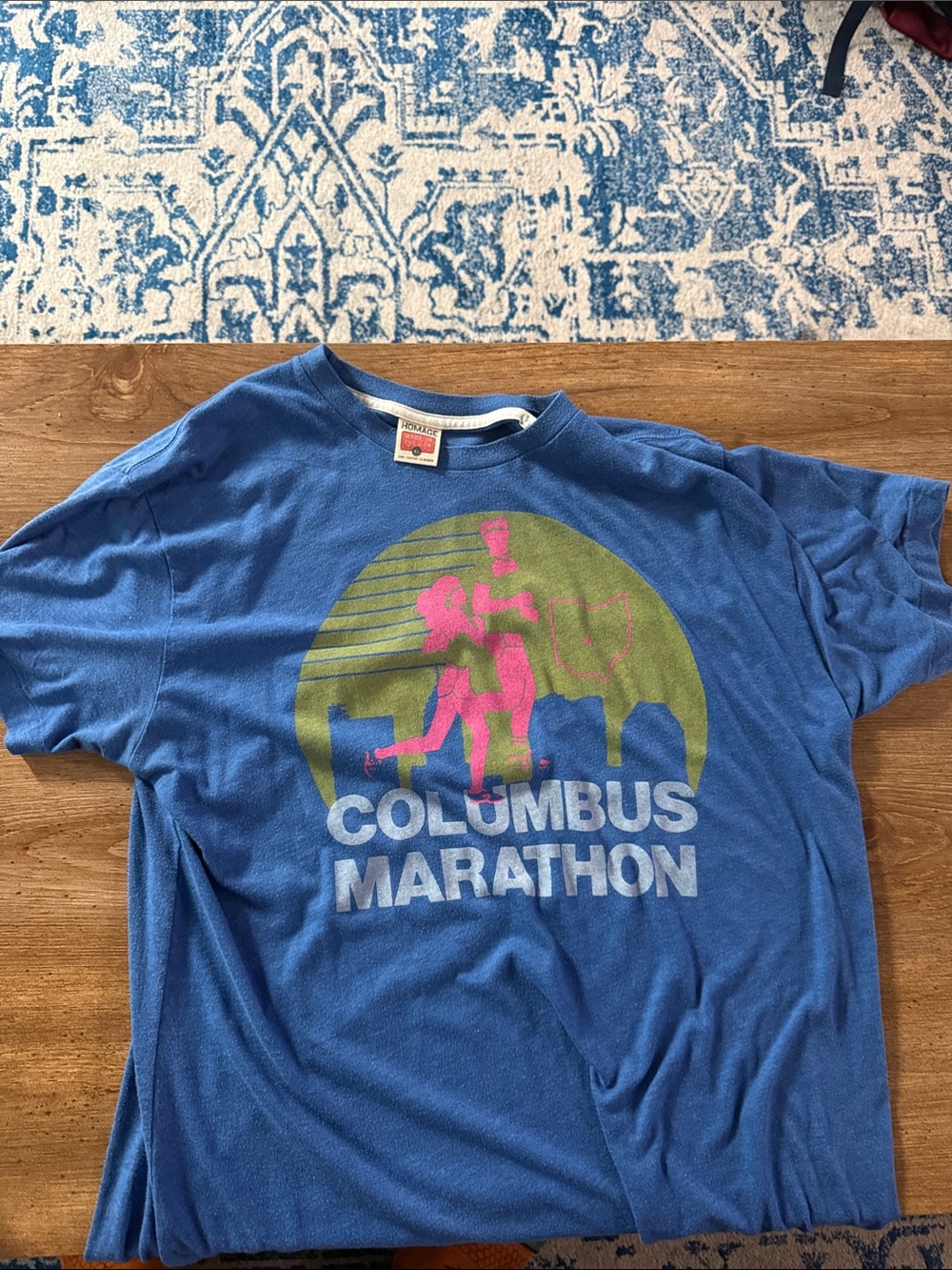Homage Columbus Marathon Short-Sleeve Graphic Tee - Blue